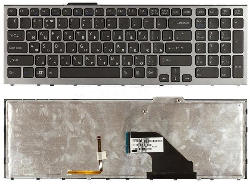 Клавиатура для ноутбука Sony Vaio VPC-F VPC-F11 VPC-F13E VPC-F13Z VPC-F13S VPC-F13R VPC-F11M1EH с подсветкой клавиш