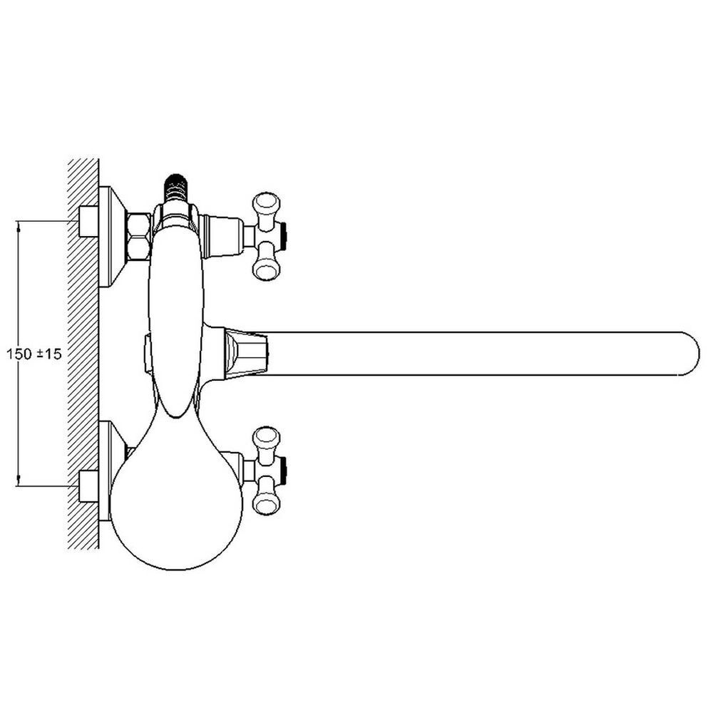 Смеситель для ванны, G.lauf, с кран-буксой, хром, QSL7-A827