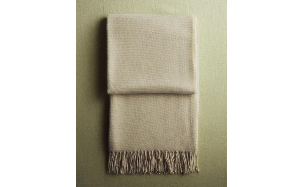 Zara Home плед из полиэстера, экрю, 140x190 см · 3367/004