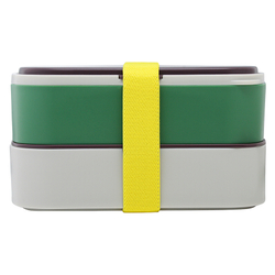 Ланч-бокс с приборами 1л Smart Solutions Food Time зеленый/серый