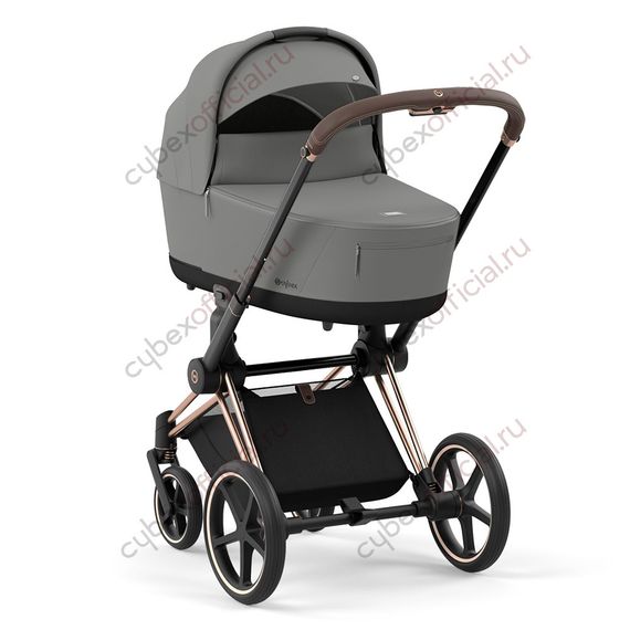 Коляска для новорожденных Cybex Priam IV Mirage Grey шасси Rosegold
