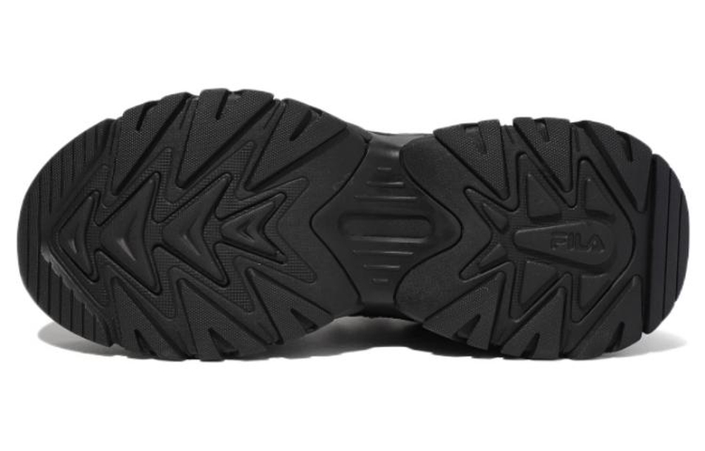 FILA Fabric Retro Sports Abrasion Resistant Breathable Low top Casual Shoes Unisex Black Korean Style