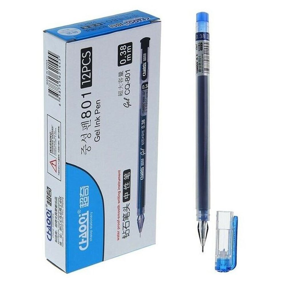 Ручка гелевая, Basir, синие чернила, пластиковый корпус, увеличенный объём чернил, 12 шт Ручка гелевая, Basir, синие чернила, пластиковый корпус, увеличенный объём чернил, 12 шт