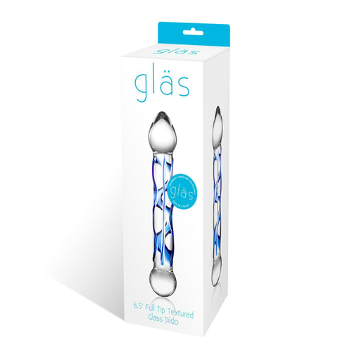 Glas Full Tip 17 см – текстурированный стеклянный фаллоимитатор