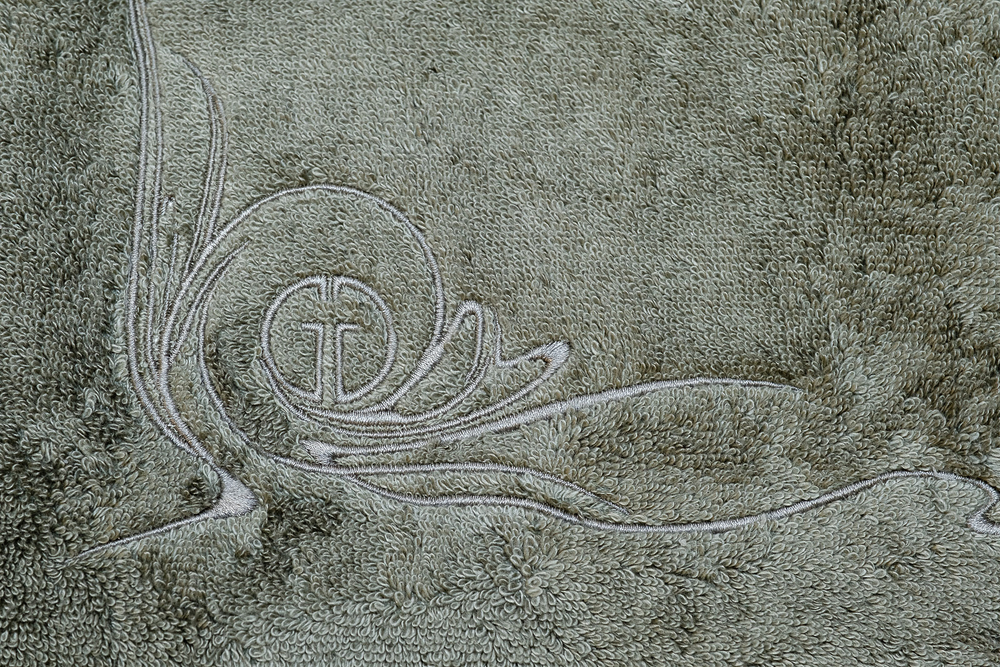 Полотенце 70х140 Garda Decor Лирика зеленое