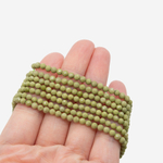 Зеленый алашаньский агат натуральный, 3,5мм, шар, микроогранка