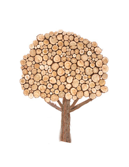 Панно из можжевельника фигурное "Дерево" 100х80 см (высота со стволом 1 м, размер кроны 80х60 см)