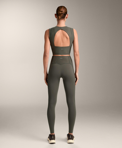 Oysho Топ Comfortlux Rib без рукавов, зеленый