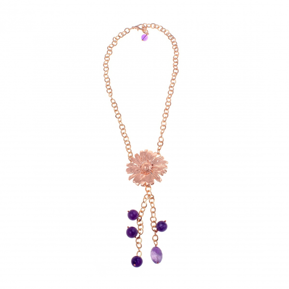 Колье в виде цветка Ester Bijoux Маргаритки CL1024-RG/V BR