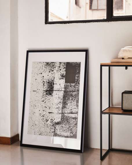 Yoana Консоль из дубового шпона и черного металла 120 x 80 cm