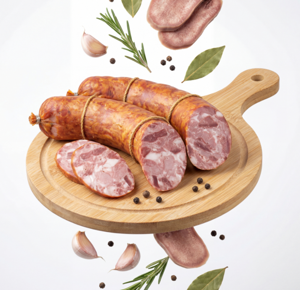 Колбаса "Деревенская с Чесночком" и языком п/к под заказ