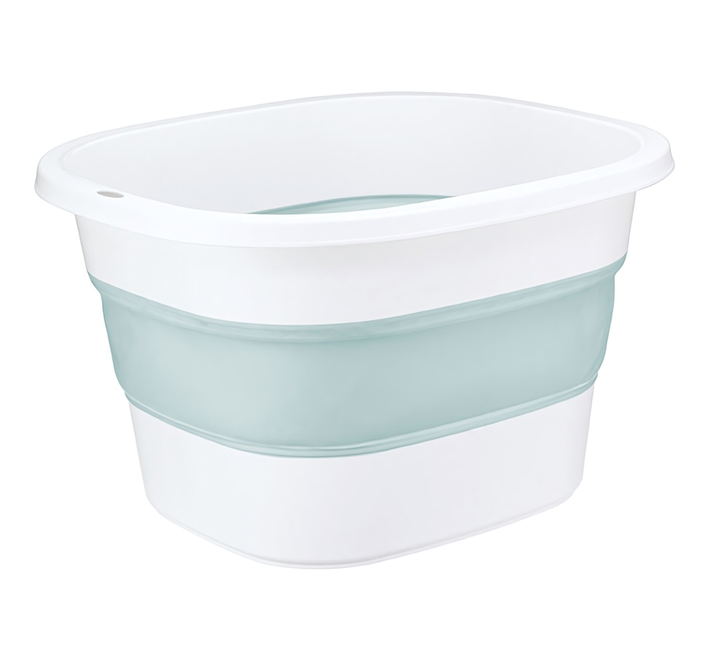 Таз ФЛЕКС 18 л для ног складной с массажной поверхностью, отверстие для подвешивания, полипропилен, ТЭП М2509