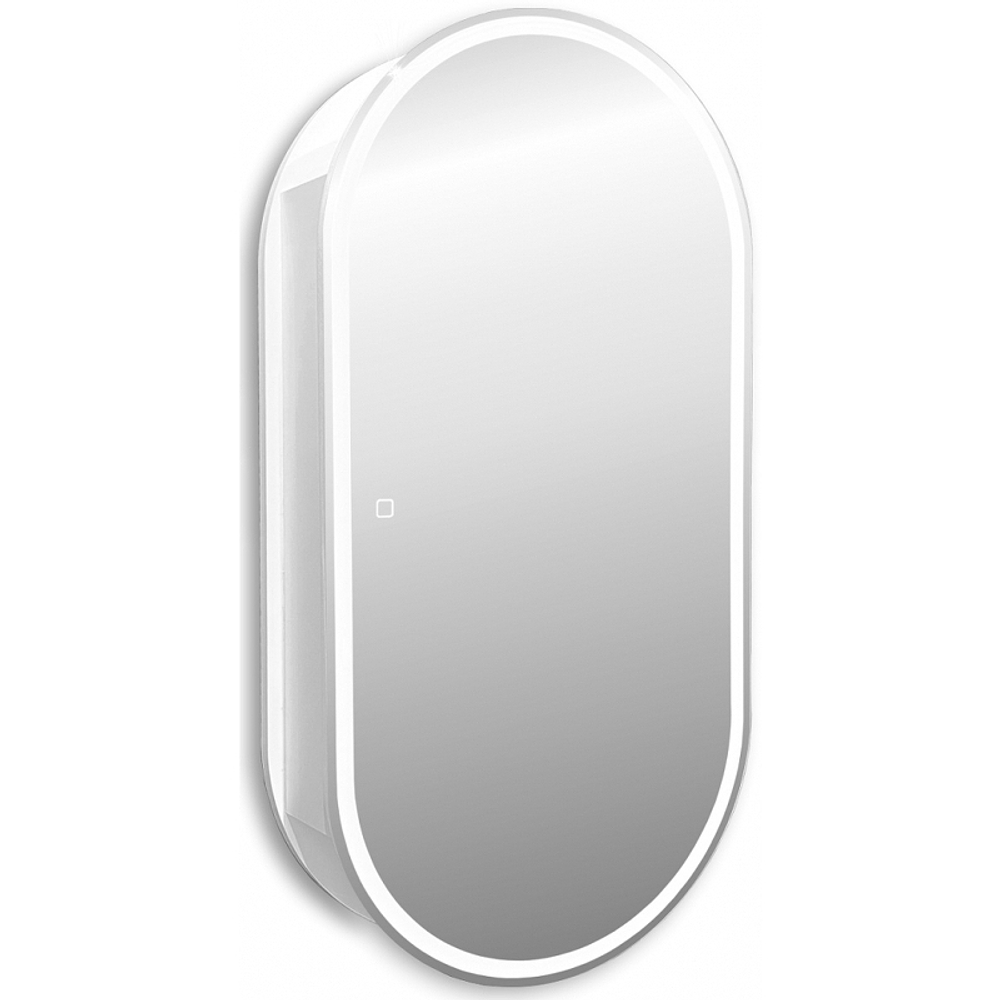 Зеркальный шкаф Abber Kontur 50 AG6339S с подсветкой Белый