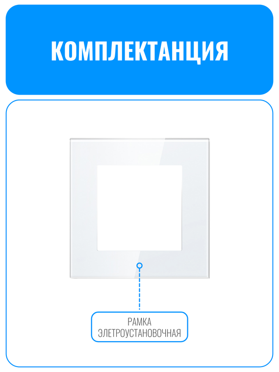 Рамка электроустановочная стеклянная Smart Aura серия Fusion