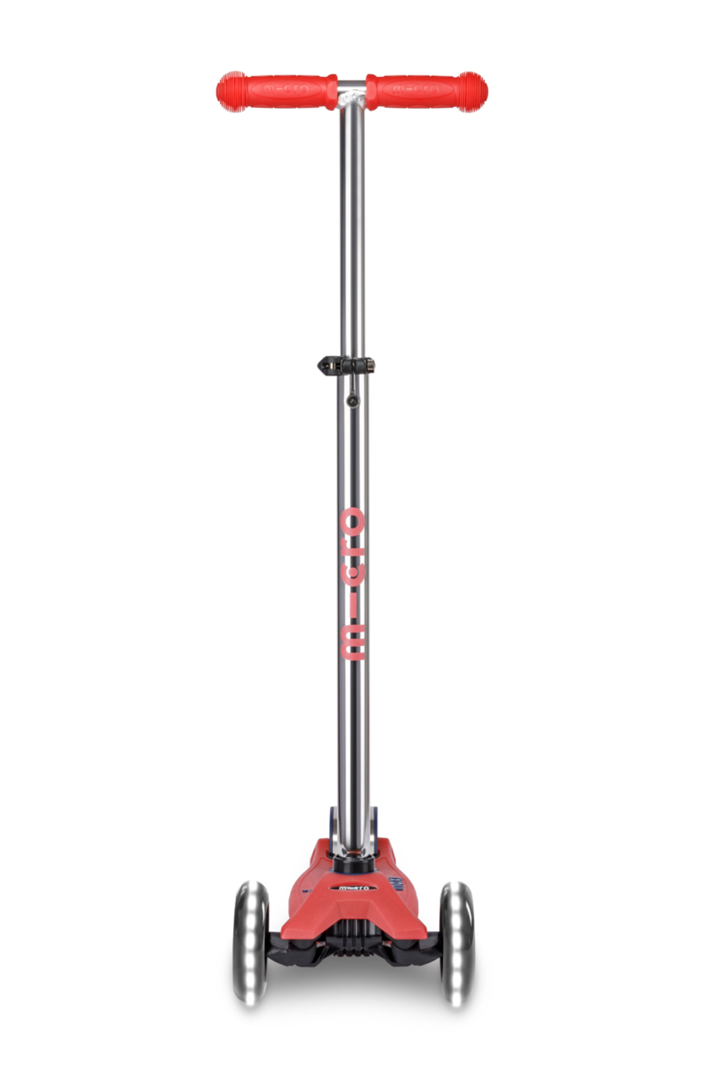 Самокат Maxi Micro Deluxe Glow Plus (светящийся) LED красное сияние