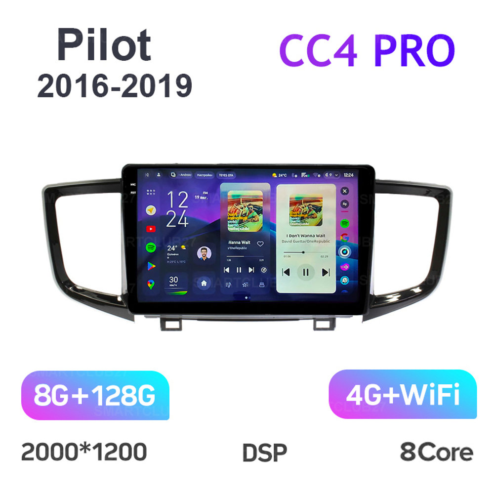Teyes CC4 Pro 9" для Honda Pilot 2016-2019