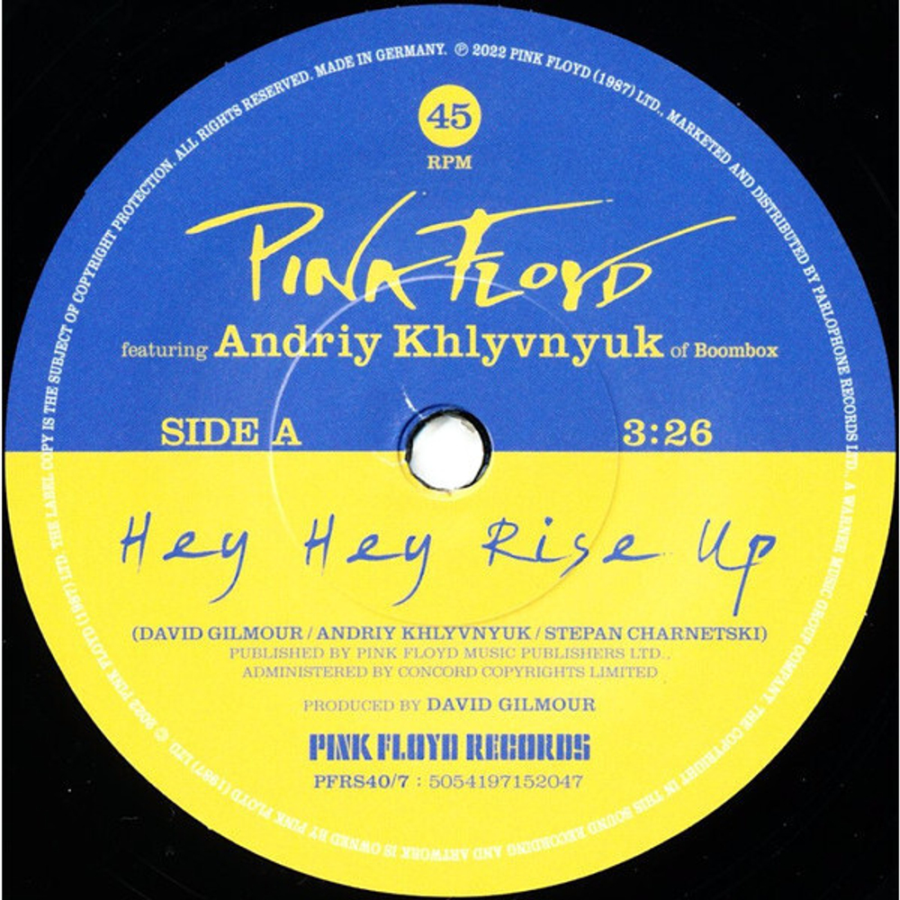 Pink Floyd Featuring Andriy Khlyvnyuk / Hey Hey Rise Up (Limited Edition)(7" Vinyl Single)