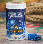 Баночка с пожеланиями "Рождественская ночь", 4 х 7,5 см