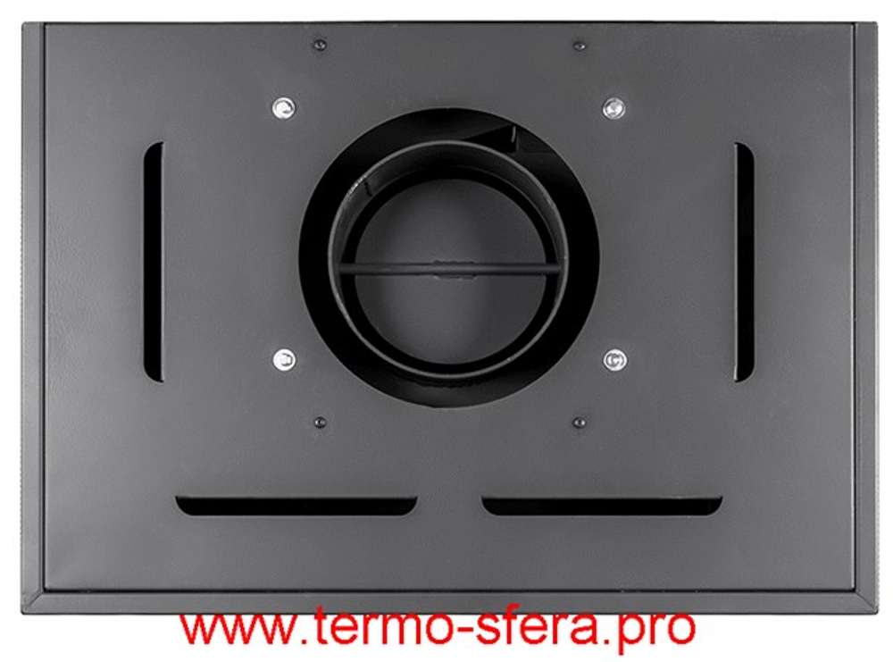 Камин МАДРИД на дровнике черный шамот подовый