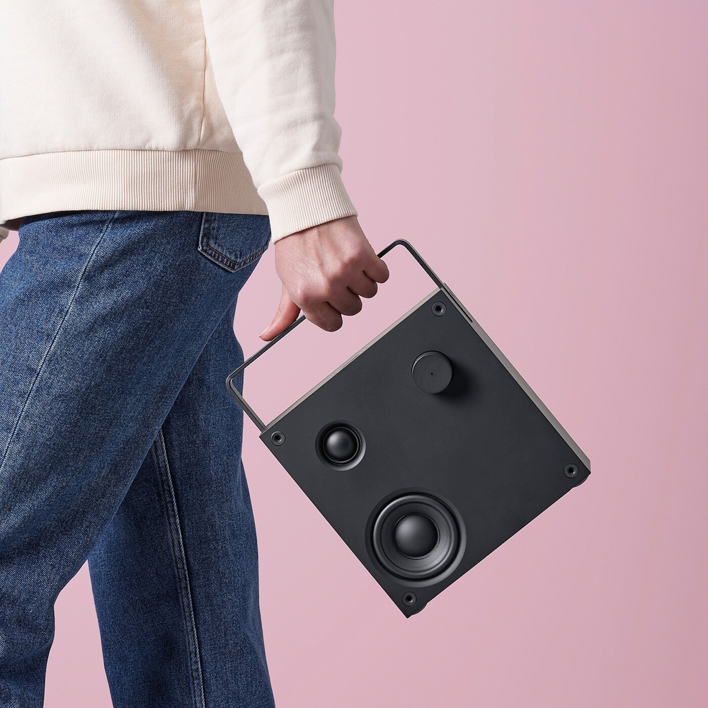 IKEA VAPPEBY  (ИКЕА ВАППЕБЙ)  -  Динамик Bluetooth, черный/ген 3, 20x20 см