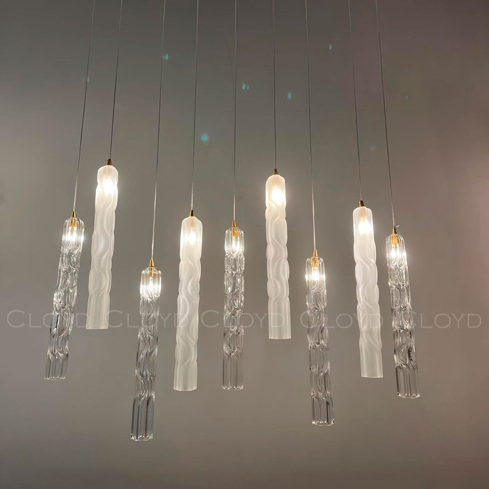 Подвесной светильник Cloyd ICEBERG-B P1 / Ø5 см - латунь - прозрачн. стекло (арт.11641)