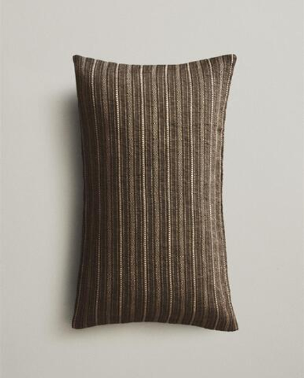 Zara Home наволочка декоративная из хлопка, серый, в полоску, 30x50 см