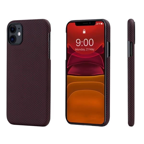 Чехол Pitaka MagEZ Case для Apple iPhone 11 (Black/Red Plain)
