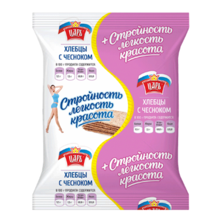 Хлебцы Царь с чесноком 90 гр