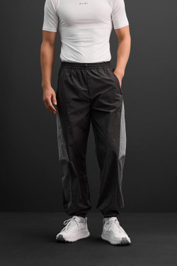 ZARA БРЮКИ-ДЖОГГЕРЫ В СТИЛЕ КОЛОР-БЛОК, АНТРАЦИТОВО-СЕРЫЙ