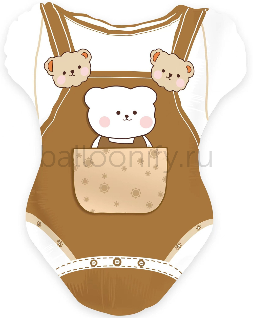 Шар (24''/61 см) Фигура, Боди для малыша мальчика, 1 шт.