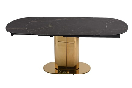 Стол обеденный Ist Casa раскладной Атриум-2, 120(30+30)х90х77 см, черная керамика