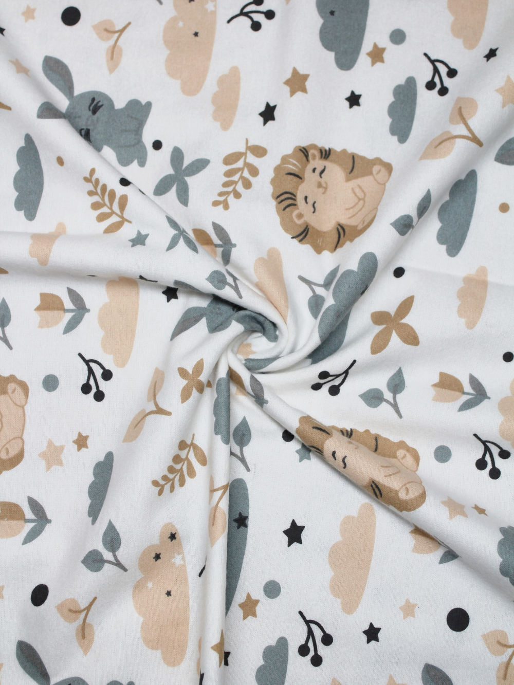 Фланелевая пелёнка Ежата 90*130