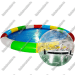 Бизнес-набор: Бассейн 7*7 м (1 шт), Водный шар ТПУ (4 шт), насос (1 шт)