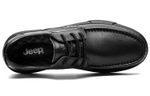 Jeep Casual Leather Shoes Men"s Low top Black