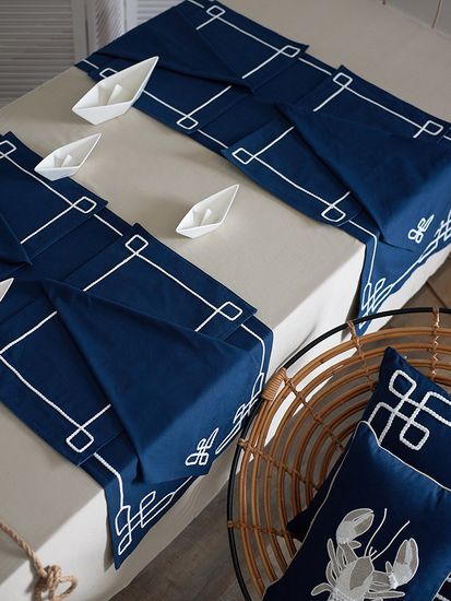 Салфетка под приборы navy story из коллекции sea treasures, 33х48 см