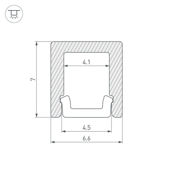 Профиль Arlight ARH-Micro-0607-2000 Anod 036398