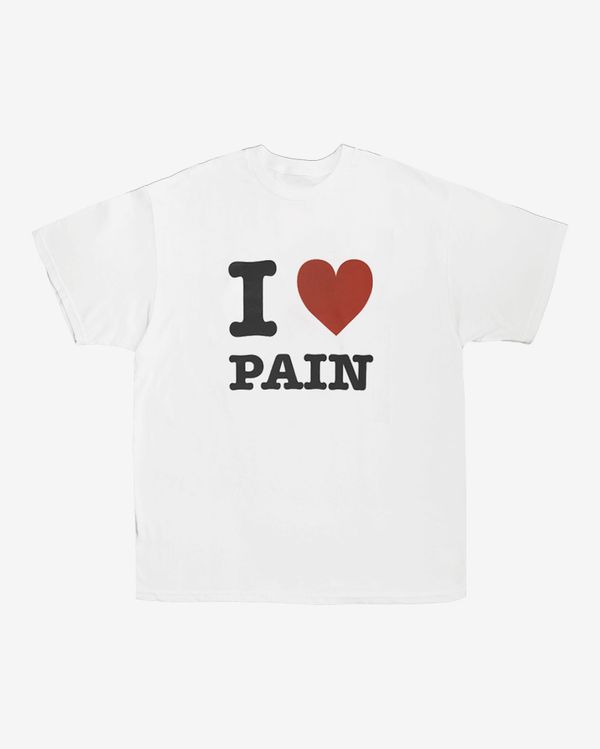 Футболка I Love Pain Белая - фото 1