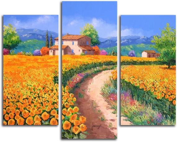 Модульная картина "Полевая тропинка"