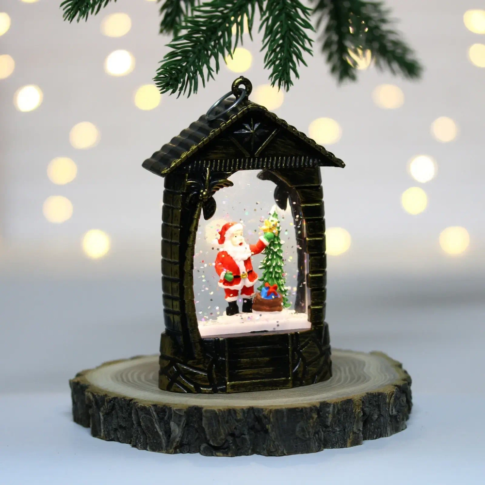 Сувенир с подсветкой «Загадка - Дед Мороз» 7,5*4*12,5 см (работает от батареек LR44*3)