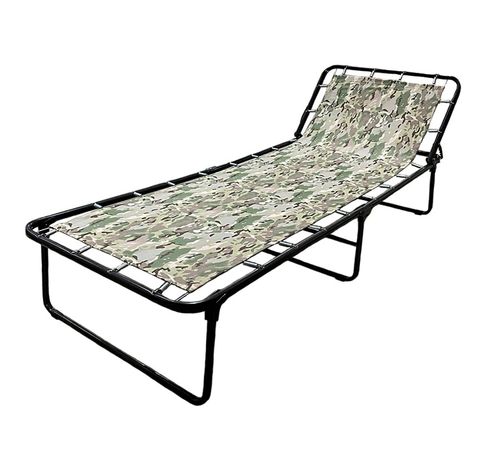 Кровать раскладная Надин жесткая арт.С407/140 (цвет ткани зеленый рис.хаки (1 шт. в уп.)