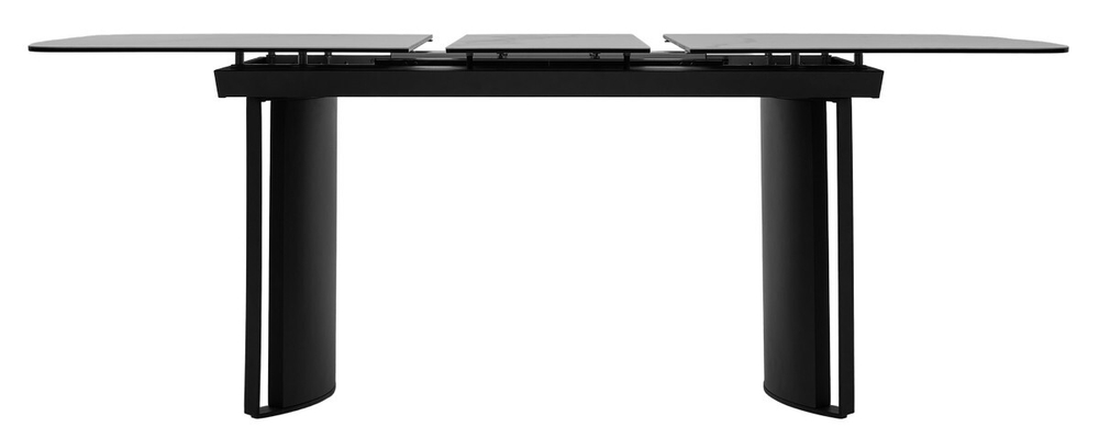 Стол RASMUS 160 TL-45 Белый мрамор, испанская керамика / черный каркас, ®DISAUR