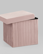 Пуф складной с ящиком Store Square пыльно-розовый