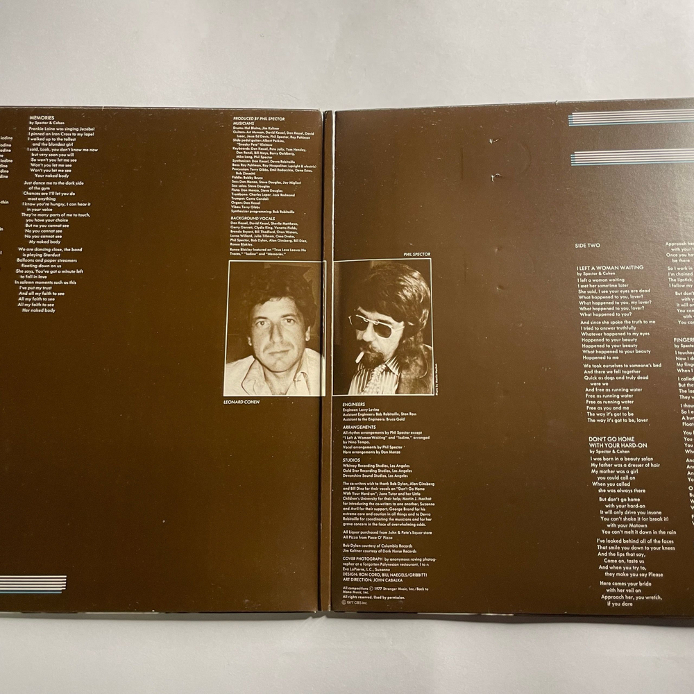 Винтажная виниловая пластинка LP Leonard Cohen Death Of A Ladies' Man (Нидерланды 1977)