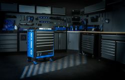 KING TONY (87SQ31-7B-BK) Тележка инструментальная, 7 выдвижных ящиков, "SQUAD"