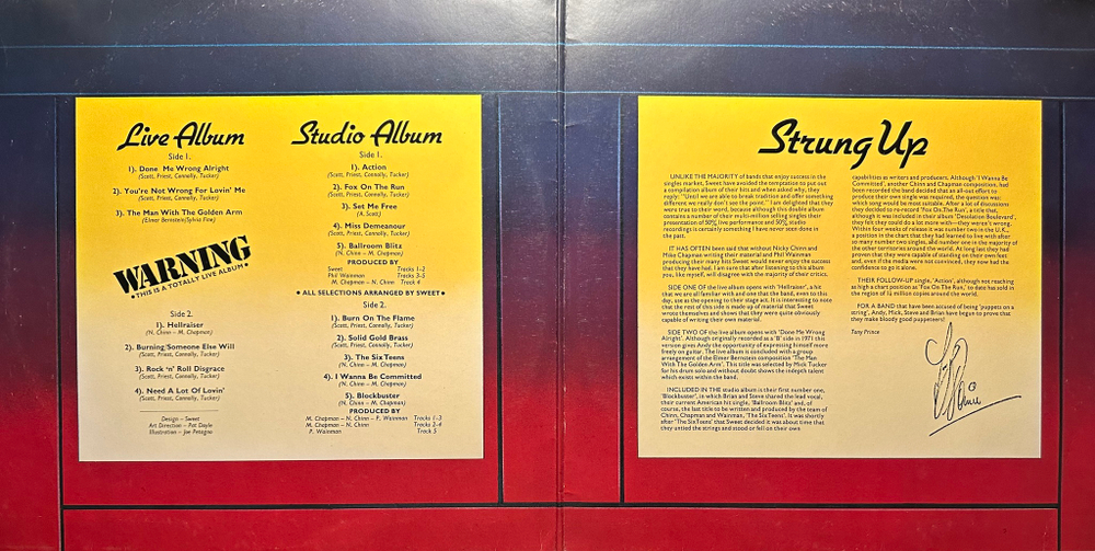 The Sweet - Strung Up 2LP (Германия 1975г.)