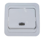 Выключатель 1-кл с подсветкой Makel Mimoza белый