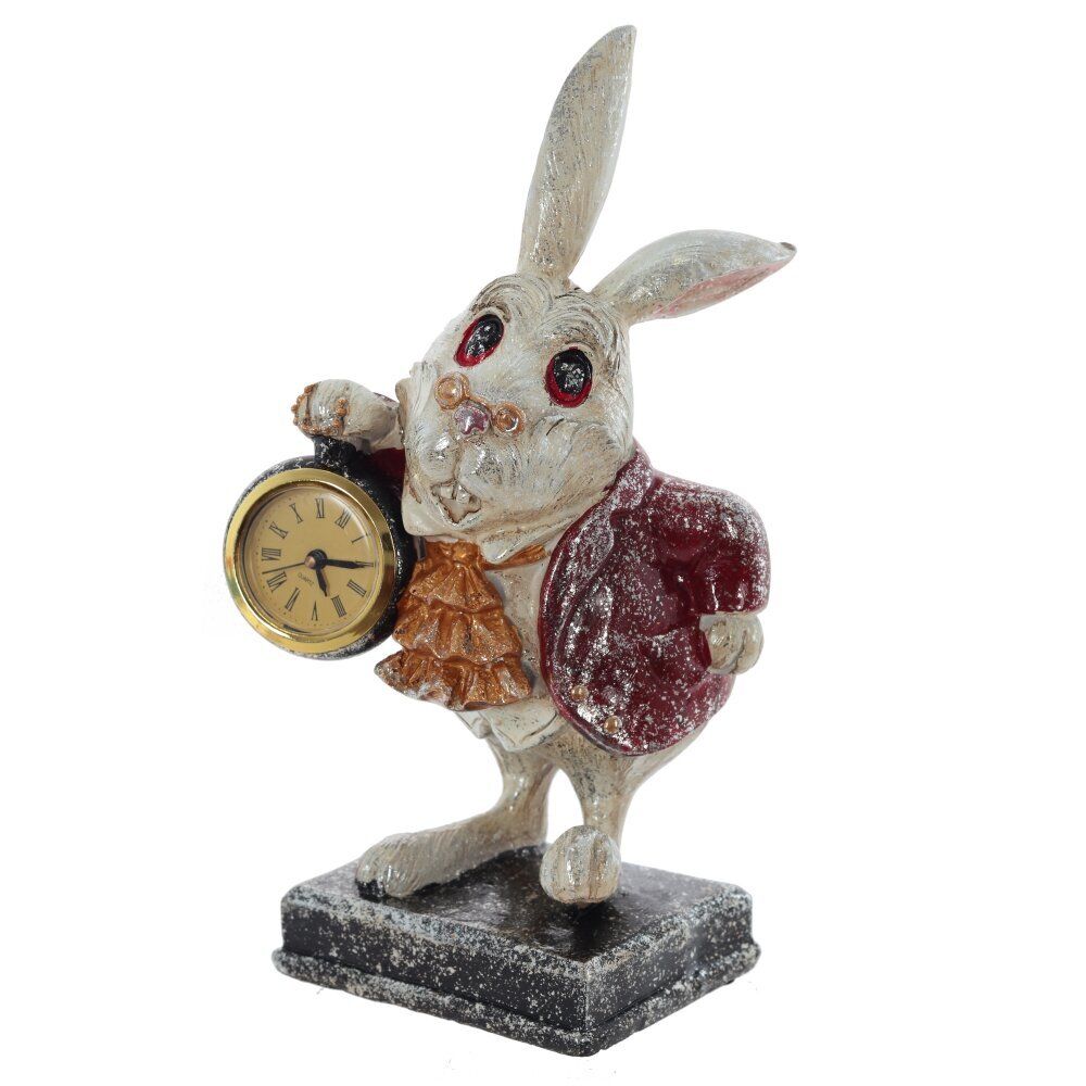 GAEM Фигурка декоративная "Кролик" с часами (LR44x1), L13 W13 H28 см