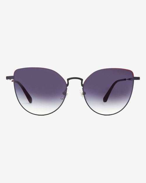 Очки солнцезащитные Spunky Big Kiss Black-Red. gradient grey lens