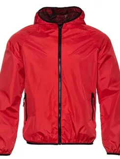 Ветровка унисекс, размер XXS, цвет красный