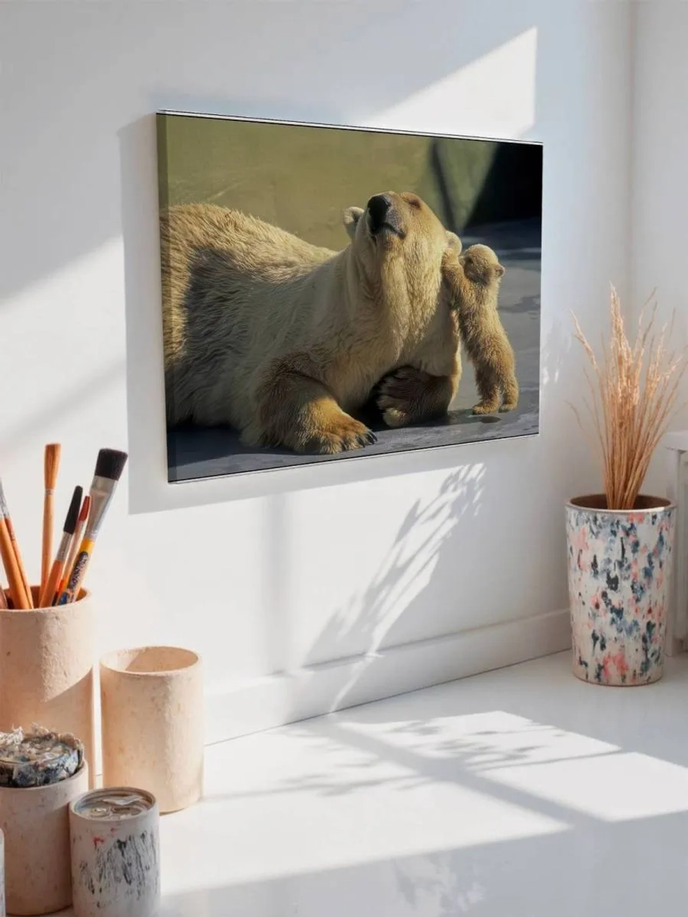 Картина на стену 40 X 50 Белые медведи